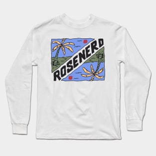 Summer Vibes Beach Vintage Illustration Long Sleeve T-Shirt